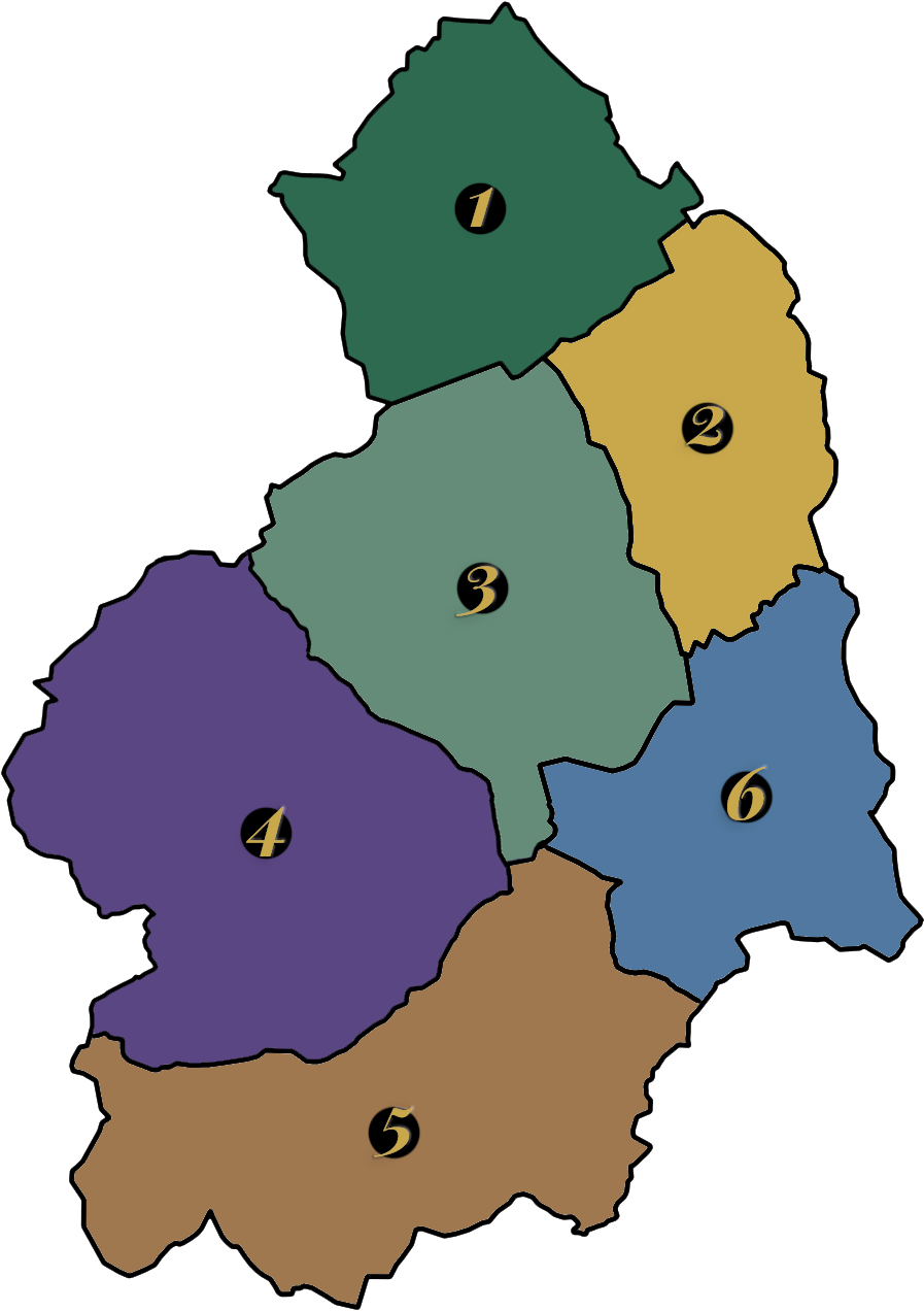 Northumberland Artistic Zones Map